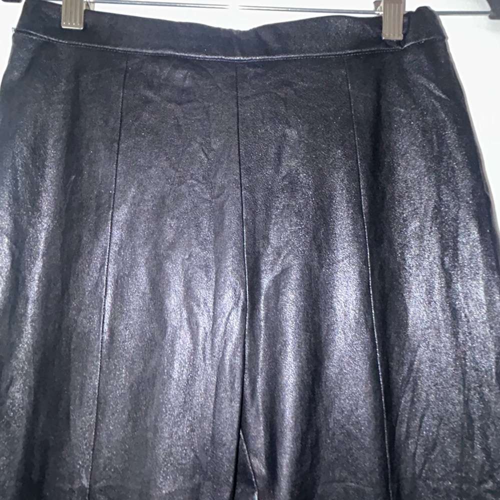 Womens Amanda Uprichard Faux Leather cropped Pants black NWT sz SM inseam 26” - Picture 5 of 13